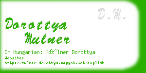 dorottya mulner business card